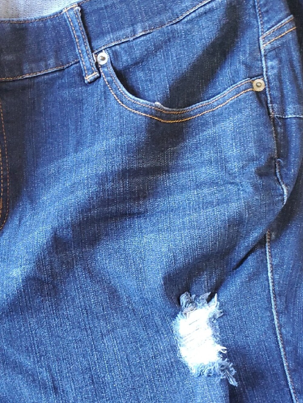 Torrid Dark Blue Distressed BOMBSHELL Skinny Jeans - Picture 5 of 7